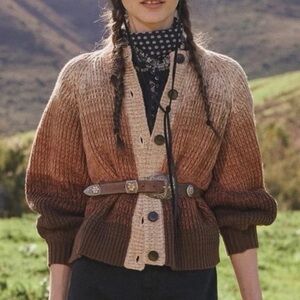 The Great XS Dusk Cardigan Ombré Multi Stripe